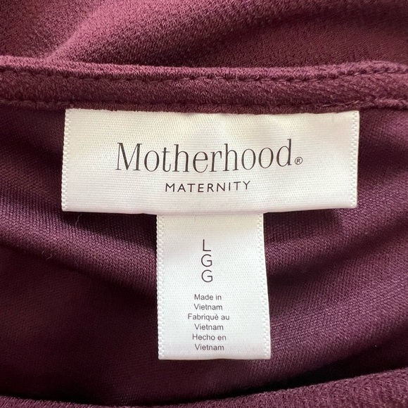 Motherhood Maternity Ruffled line detail long sleeve midi dress size large - Picture 9 of 12